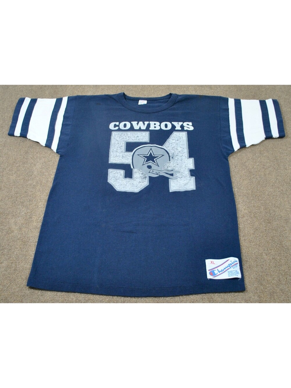 Dallas Cowboys NFL Football 90s Champion Randy White Vintage Blue Shirt X-Large